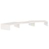 Soporte De Monitor Madera Maciza De Pino Blanco 80x24x10,5 Cm Vidaxl