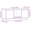 Mueble Para Tv De Madera Maciza De Pino Gris 110,5x35x44 Cm Vidaxl