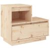 Mesita De Noche Madera Maciza De Pino 60x34x51 Cm Vidaxl