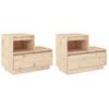 Mesitas De Noche 2 Uds Madera Maciza De Pino 60x34x51 Cm Vidaxl