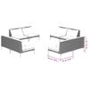 Set Muebles Jardín 8 Pzas Y Cojines Ratán Sintético Gris Oscuro Vidaxl