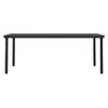 Mesa De Comedor Para Jardín Acero Y Vidrio Negro 200x100x74 Cm Vidaxl