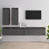 Muebles Para Tv 4 Piezas Madera Maciza De Pino Gris Vidaxl