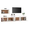 Muebles Para Tv 3 Piezas Madera Maciza De Pino Blanco Vidaxl