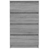 Aparador De Madera Contrachapada Sonoma Gris 60x35x98,5 Cm Vidaxl