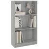 Estantería De Madera Contrachapada Gris Sonoma 60x24x109 Cm Vidaxl