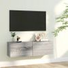 Mueble Para Tv Madera Contrachapada Gris Sonoma 100x30x30 Cm Vidaxl