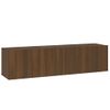 Mueble Pared Tv Madera Contrachapada Roble Marrón 120x30x30 Cm Vidaxl