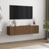 Mueble Pared Tv Madera Contrachapada Roble Marrón 120x30x30 Cm Vidaxl