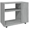 Mesa Auxiliar Madera Contrachapada Gris Sonoma 70x35x55 Cm Vidaxl