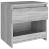 Mesitas Noche 2 Uds Madera Contrachapada Gris Sonoma 40x30x39cm Vidaxl