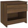 Mesita Noche 2 Uds Madera Contrachapada Roble Marrón 40x30x39cm Vidaxl