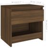 Mesita Noche 2 Uds Madera Contrachapada Roble Marrón 40x30x39cm Vidaxl