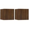 Muebles Para Tv De Pared 2 Uds Roble Marrón 30,5x30x30 Cm Vidaxl