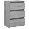 Mesita De Noche Madera Contrachapada Gris Sonoma 40x35x62,5 Cm Vidaxl