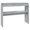 Mesa Consola Madera Contrachapada Gris Sonoma 102x30x80 Cm Vidaxl