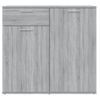 Aparador De Madera Contrachapada Gris Sonoma 80x36x75 Cm Vidaxl