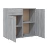 Aparador De Madera Contrachapada Gris Sonoma 80x36x75 Cm Vidaxl