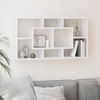 Estantería De Pared Con 8 Compartimentos Blanco Brillante Vidaxl