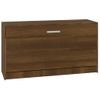 Banco Zapatero Madera Contrachapada Marrón Roble 80x24x45 Cm Vidaxl