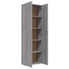 Armario De Oficina Madera Contrachapada Sonoma Gris 60x32x190cm Vidaxl