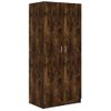 Armario Madera Contrachapada Color Roble Ahumado 80x52x180 Cm Vidaxl