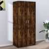 Armario Madera Contrachapada Color Roble Ahumado 80x52x180 Cm Vidaxl