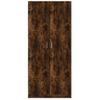 Armario Madera Contrachapada Color Roble Ahumado 80x52x180 Cm Vidaxl