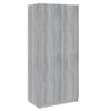 Armario Madera Contrachapada Gris Sonoma 80x52x180 Cm Vidaxl