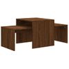 Set Mesas Centro Madera Contrachapada Roble Marrón 100x48x40 Cm Vidaxl