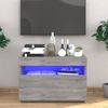 Mueble De Tv Con Luces Led Gris Sonoma 60x35x40 Cm Vidaxl