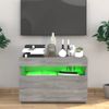 Mueble De Tv Con Luces Led Gris Sonoma 60x35x40 Cm Vidaxl