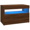 Mueble De Tv Con Luces Led Color Roble Ahumado 60x35x40 Cm Vidaxl