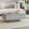 Mesa De Centro Madera Contrachapada Gris Sonoma 85x55x31 Cm Vidaxl