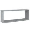 Estantes Cúbicos De Pared 2 Uds Madera Gris Sonoma 60x15x23 Cm Vidaxl