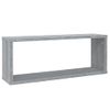 Estantes Cúbicos De Pared 4 Uds Madera Gris Sonoma 60x15x23 Cm Vidaxl