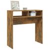 Mesa Consola Madera Contrachapada Roble Ahumado 78x30x80 Cm Vidaxl