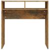 Mesa Consola Madera Contrachapada Roble Ahumado 78x30x80 Cm Vidaxl