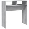 Mesa Consola Madera Contrachapada Gris Sonoma 78x30x80 Cm Vidaxl