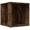 Mesa Auxiliar Madera Contrachapada Roble Ahumado 33x33x34,5 Cm Vidaxl