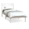 Estructura De Cama Individual De Madera Maciza Blanco 90x190 Cm Vidaxl