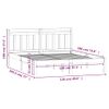 Estructura De Cama Doble Pequeña De Madera Maciza 120x190 Cm Vidaxl