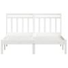 Estructura Cama Doble Pequeña Madera Maciza Blanco 120x190 Cm Vidaxl