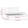 Estructura Cama Doble Pequeña Madera Maciza Negro 120x190 Cm Vidaxl