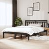 Estructura De Cama De Madera Maciza De Pino Gris 140x190 Cm Vidaxl