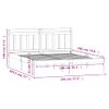 Estructura De Cama De Madera Maciza De Pino Negro 140x190 Cm Vidaxl