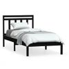 Estructura De Cama Madera Maciza De Pino Negro 100x200 Cm Vidaxl