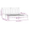 Estructura De Cama Madera Maciza De Pino Gris 120x200 Cm Vidaxl