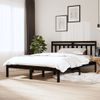 Estructura De Cama Madera Maciza De Pino Negro 120x200 Cm Vidaxl