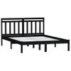 Estructura De Cama Madera Maciza De Pino Negro 120x200 Cm Vidaxl